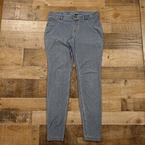 Hue Essential Denim Leggings Women's Large Blue stretchy Mid Rise